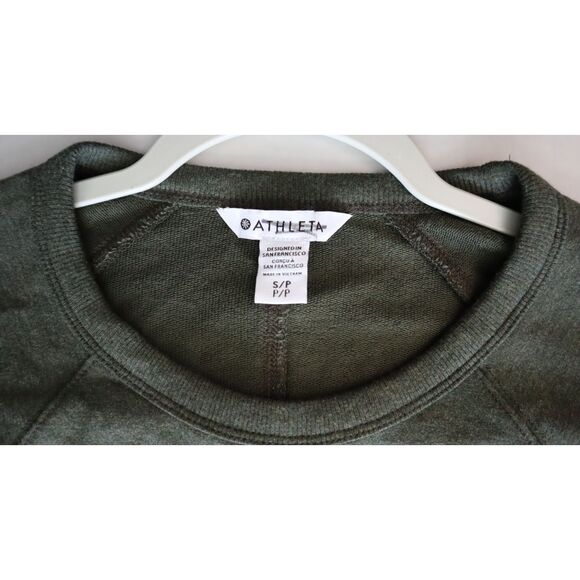 Athleta 842674-04 Women's Sz S Green Coaster Luxe Recover High Hip Sweatshirt - Picture 3 of 9